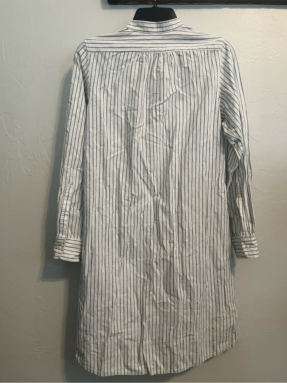 Imogene + Willie Pinstriped Cotton Shirt Dress Sz 2 USA Made Coastal Cowgirl - Picture 6 of 12